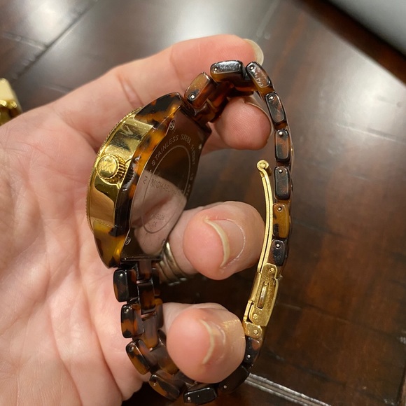 Michael Korea tortoise shell brown gold watch - Picture 4 of 5